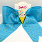 Teal Ice Cream Rhinestone Hair Bow