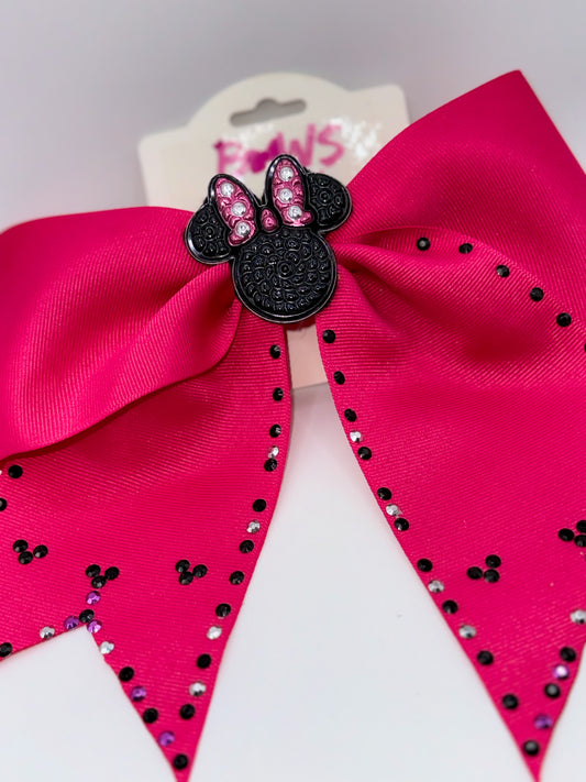 Hot Pink Minnie Studded Bow