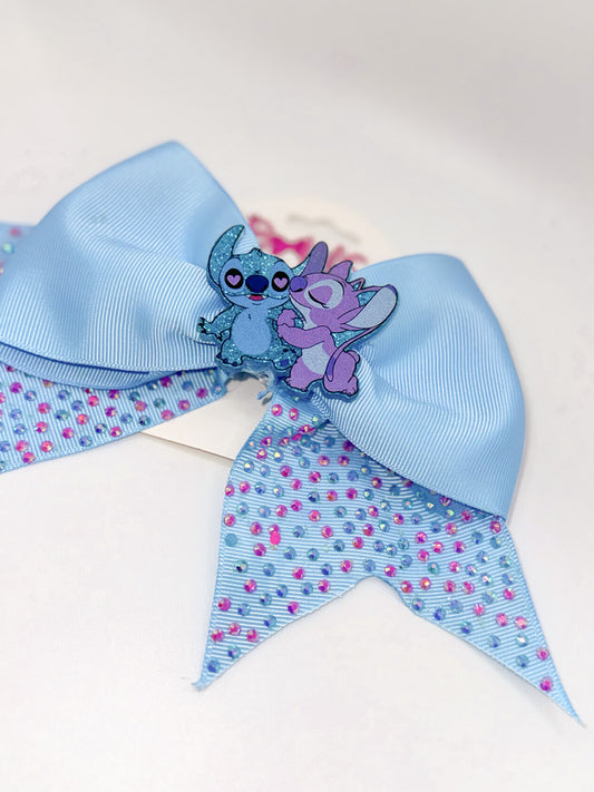 Stitch + Angel Rhinestone Bow