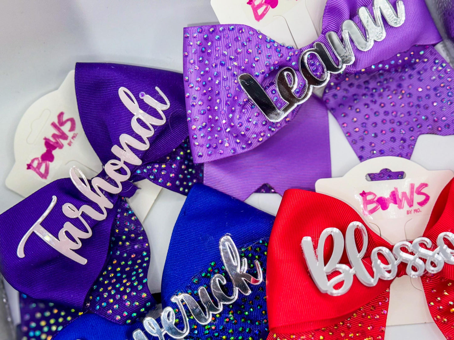 Custom Name Bows in Vibrant Colors