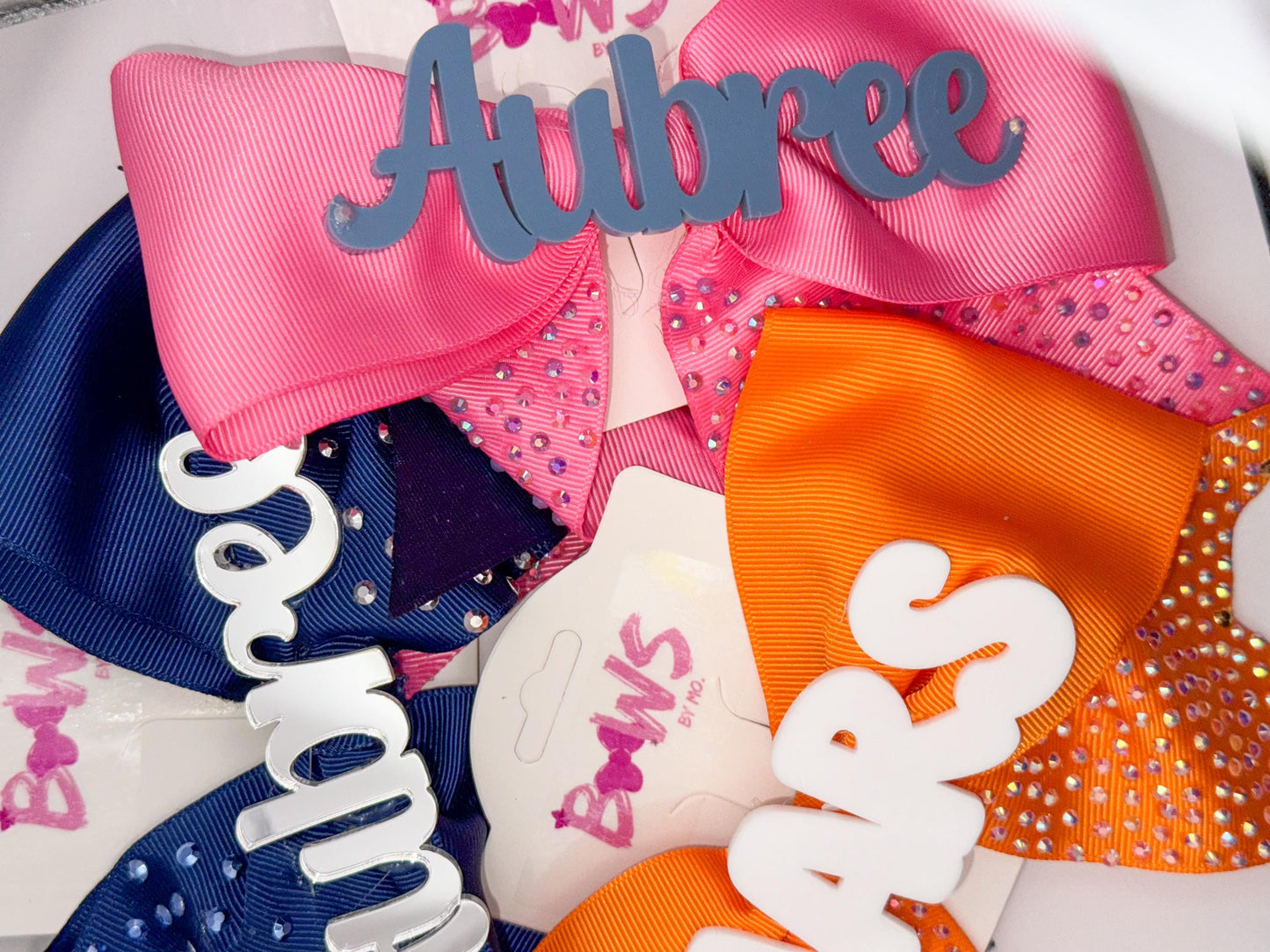 Custom Name Bows in Vibrant Colors