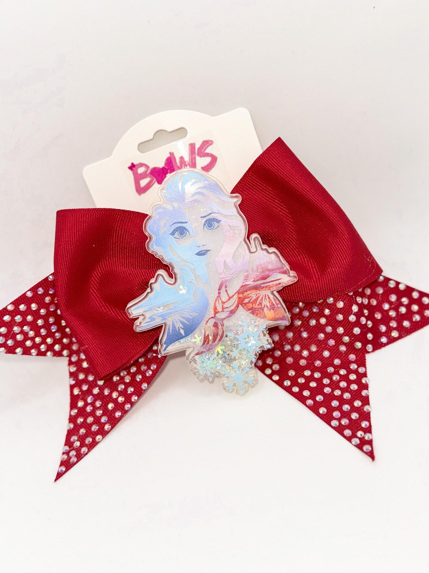 Maroon Princess Winter Sparkle Bow