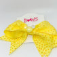 Minnie Mouse inspired Yellow Rhinestone Hair Bow