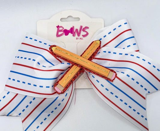 Back to School Pencil Hair Bow