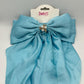 Light Blue Elegant Pearl Bow