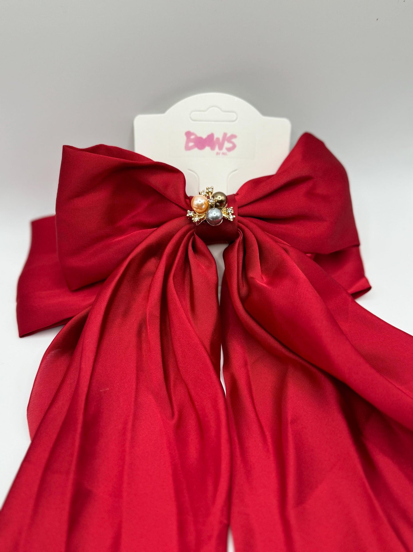 Deep Red Statement Bow