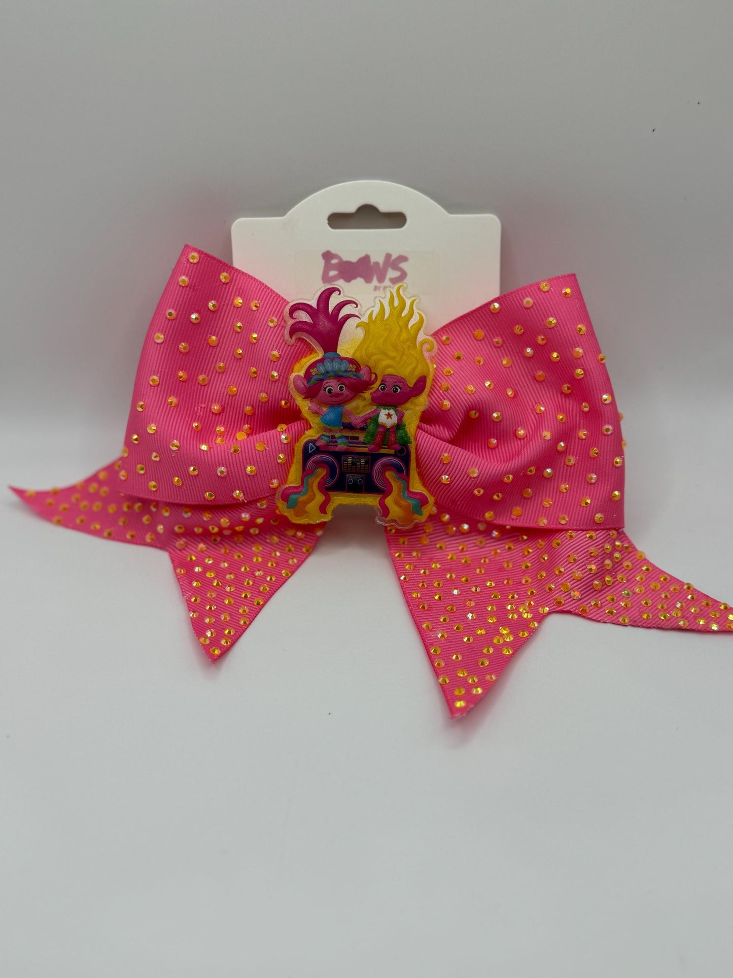 Pink Trolls Hair Bow