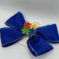 Blue Autism Awareness Bow – Puzzle Piece Hair Accessory