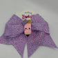 Purple Glitter Pencil Hair Bow | Handmade School-Themed Hair Accessory for Kids