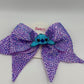 Purple Glitter Stitch Bow