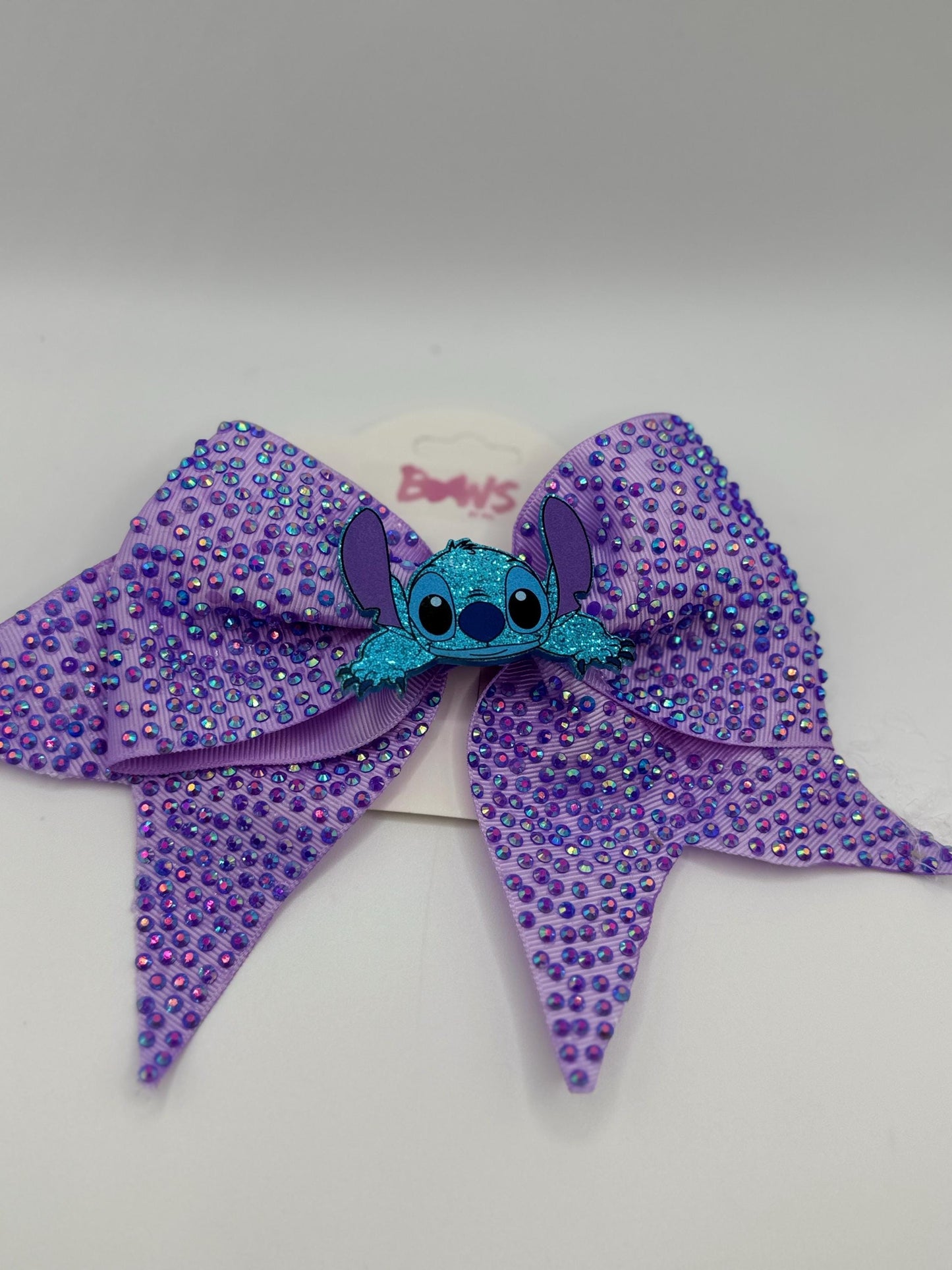 Purple Glitter Stitch Bow