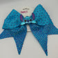 Lilo & Stitch Inspired Blue Glitter Hair Bow | Disney Princess Bow | Handmade Girls Bow