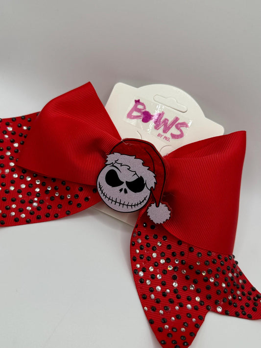 Jack Skellington Christmas Hair Bow | Nightmare Before Christmas Inspired | Holiday Bow by Bows by Mo