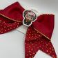 Red Wizard Hair Bow – Sparkly Magic-Inspired Accessory